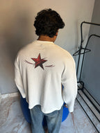 WHITE WAFFLE KNIT