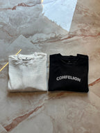 BLACK WAFFLE KNIT T-SHIRT