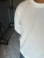 WHITE WAFFLE KNIT