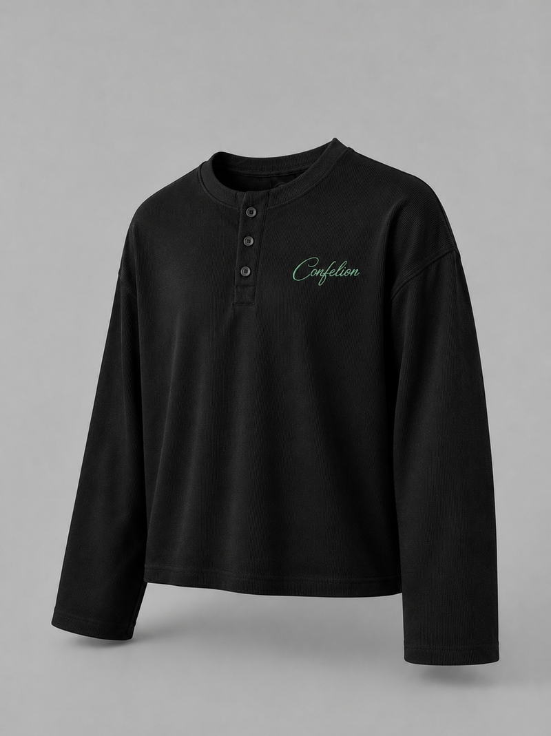 BANG BLACK HENLEY