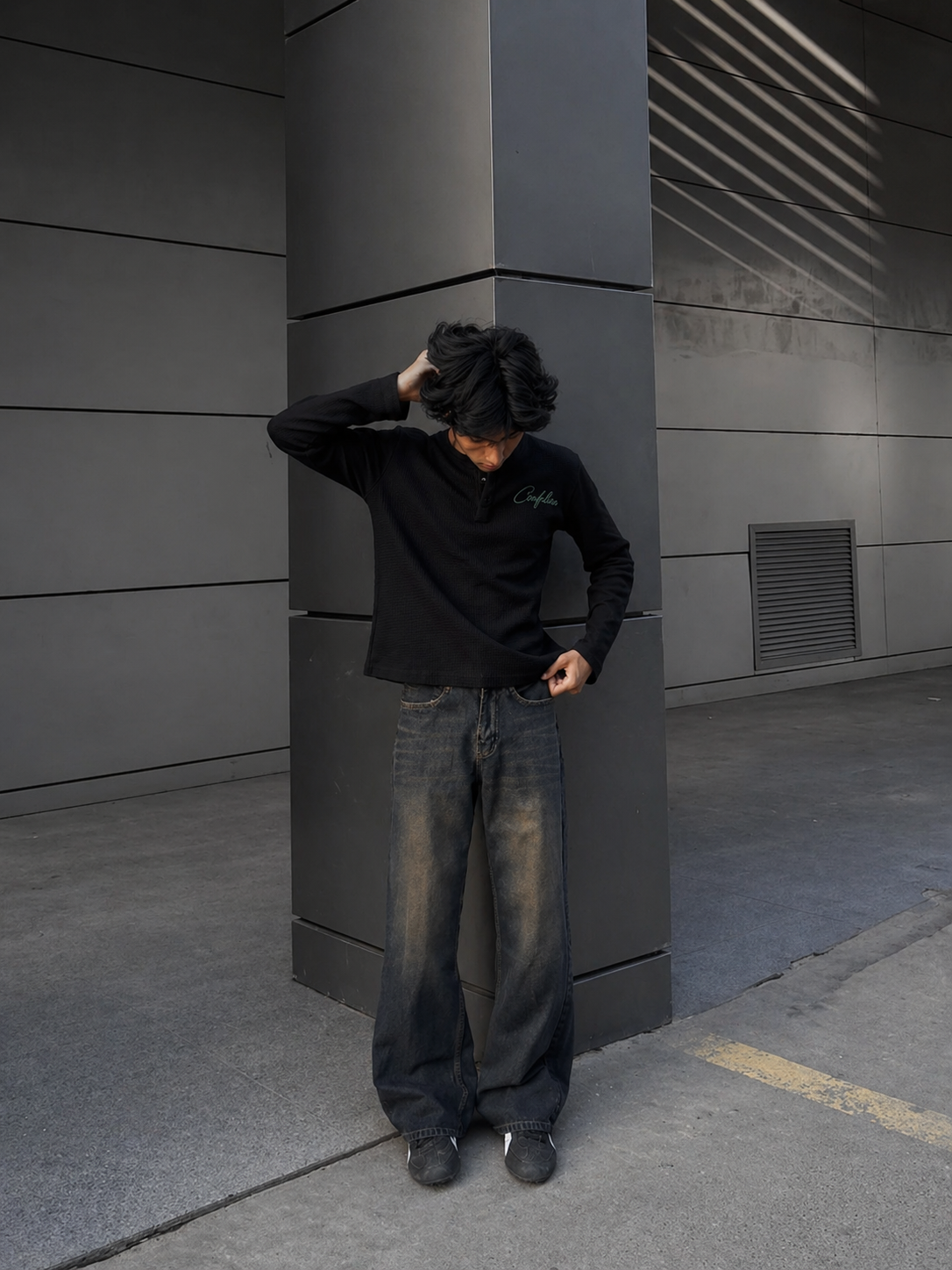 BANG BLACK HENLEY